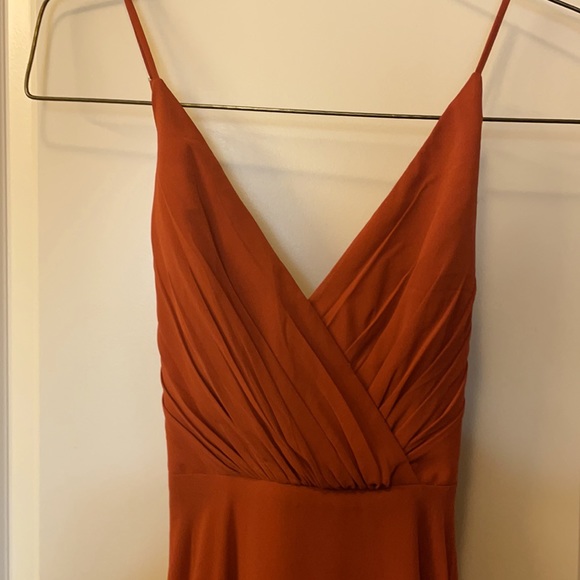 Spaghetti Strap Full Skirt Bridesmaid Dress from Davids Bridal | Size 6 - Picture 4 of 5